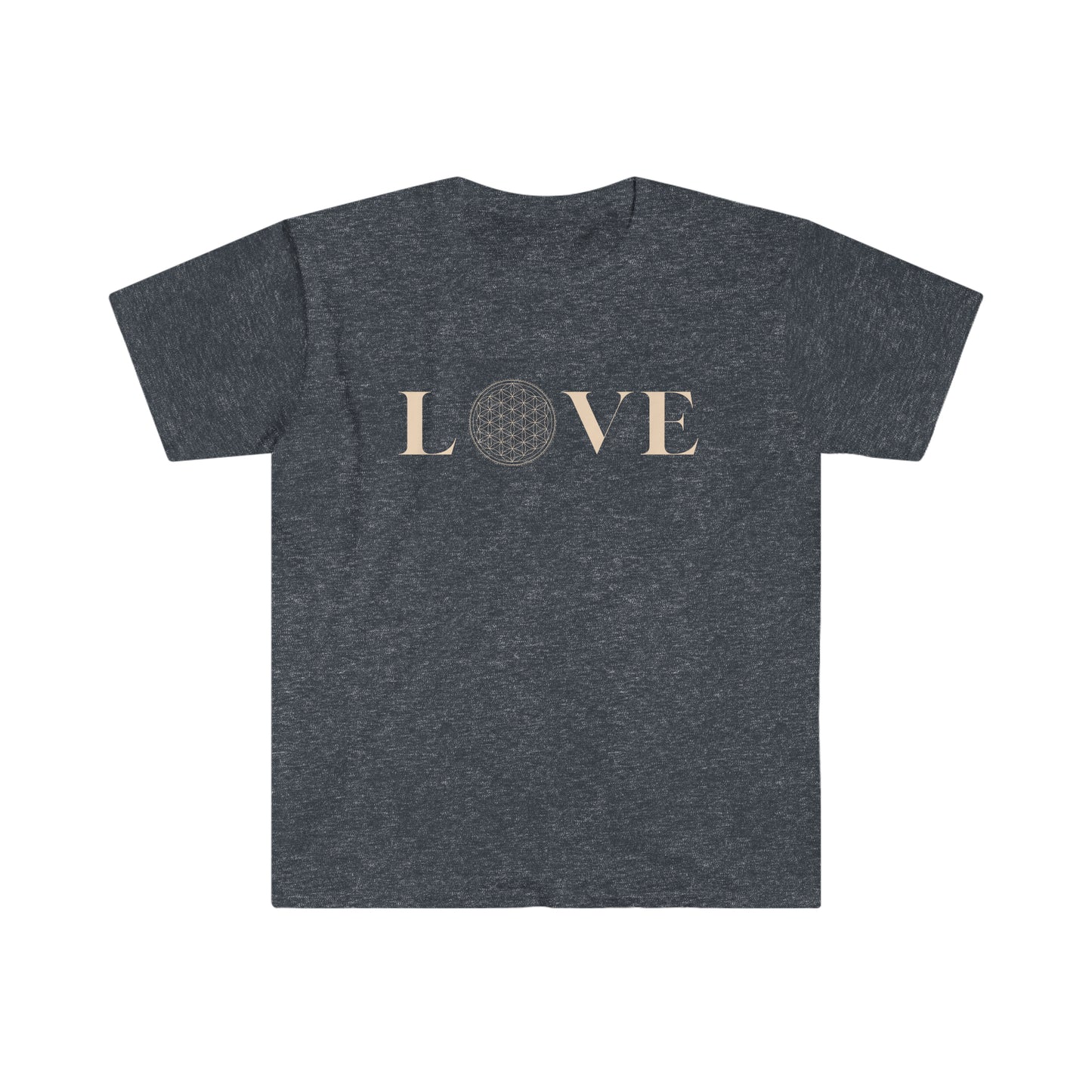 Love! Sacred geometry flower of life. Inspirational tee. 100% soft cotton