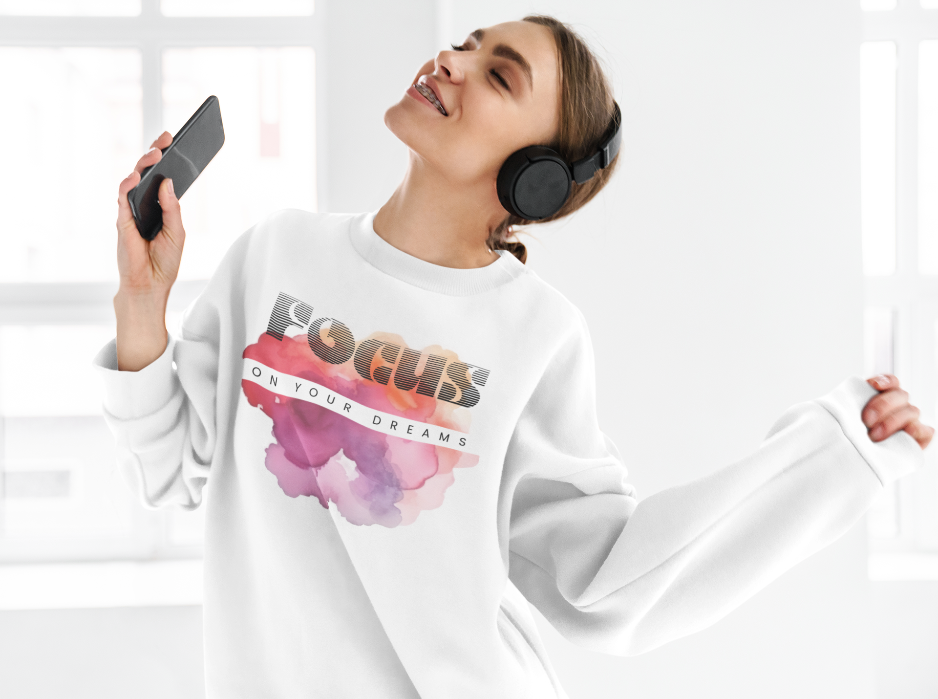 Focus on your dreams hooded sweatshirt