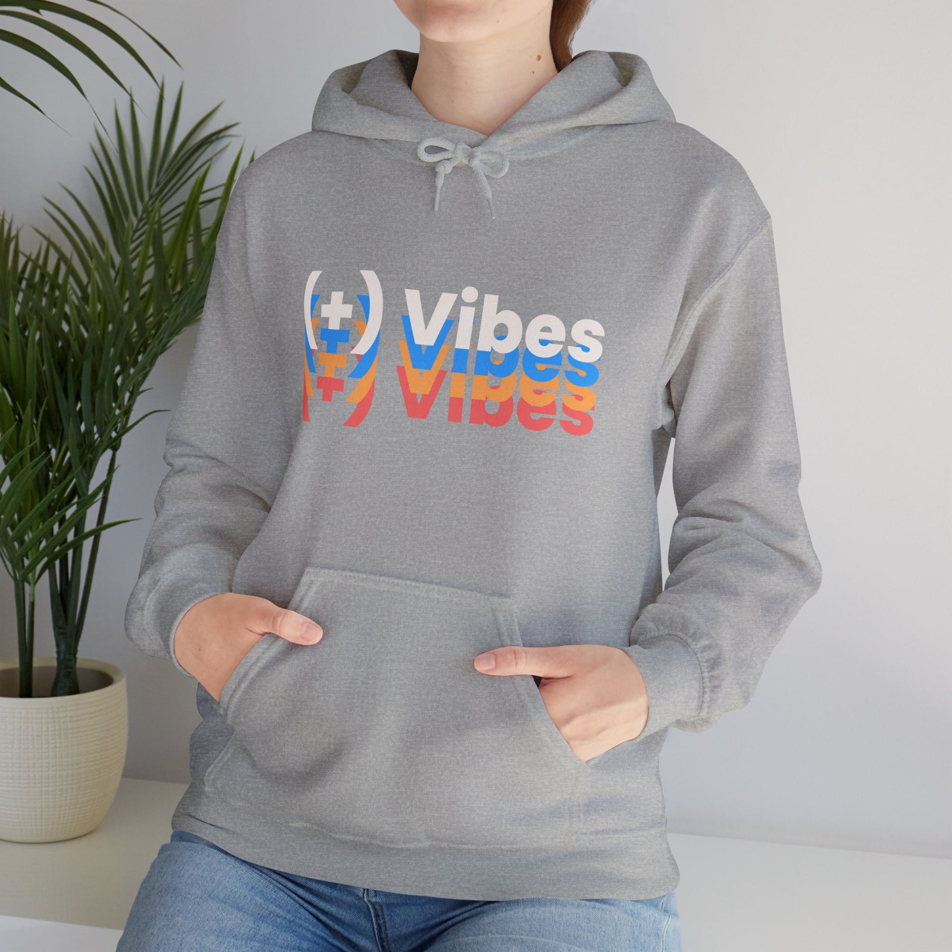 (+) VIBES!  Heavy Blend™ Hooded Sweatshirt