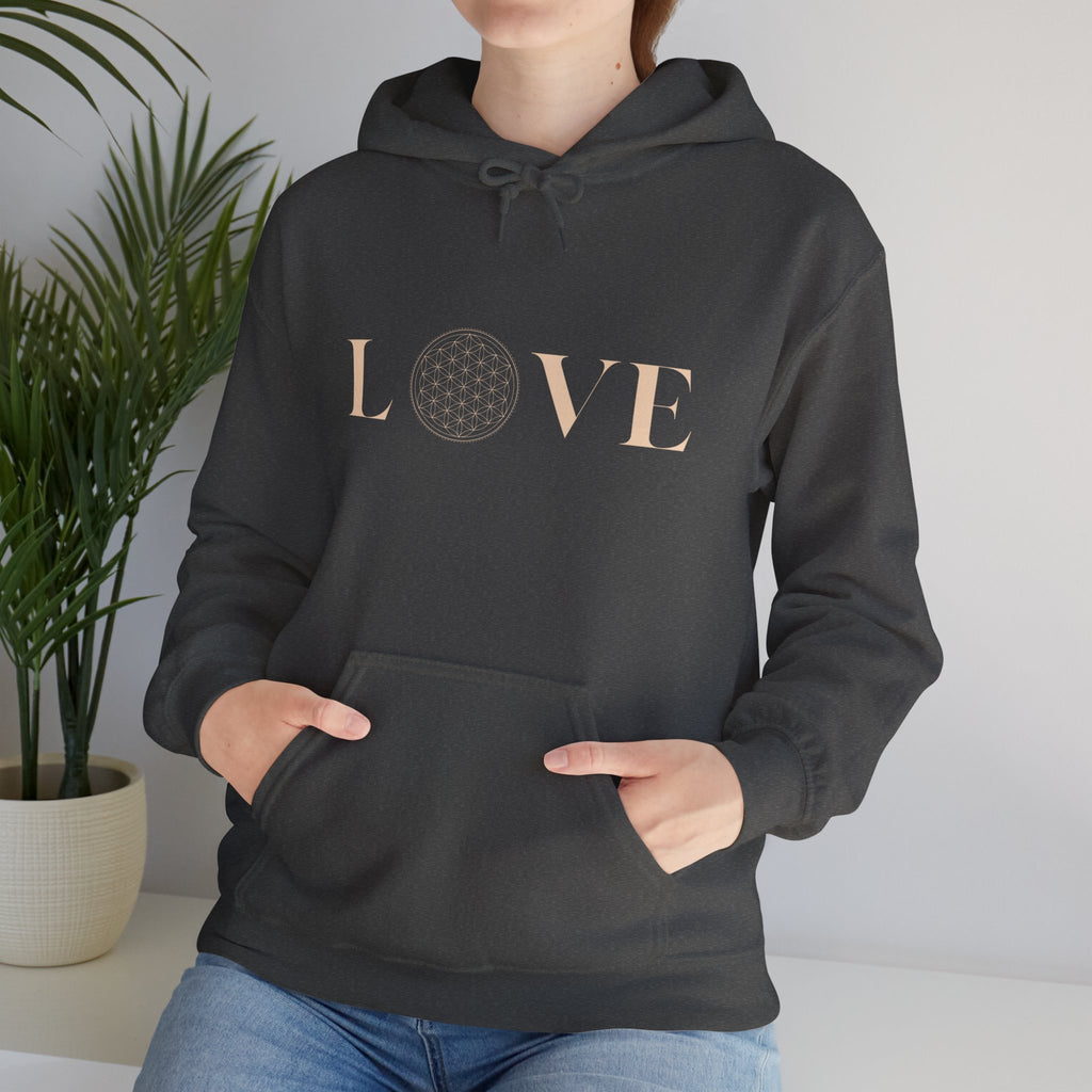 Love! Sacred geometry flower of life. Heavy Blend Hooded Sweatshirt
