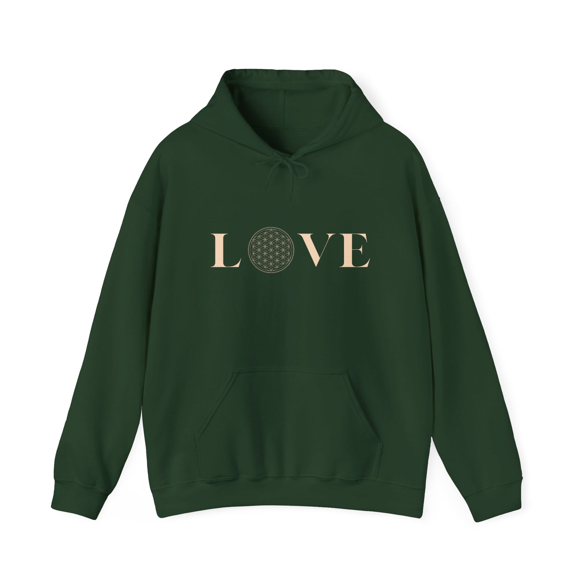 Love! Sacred geometry flower of life. Heavy Blend Hooded Sweatshirt