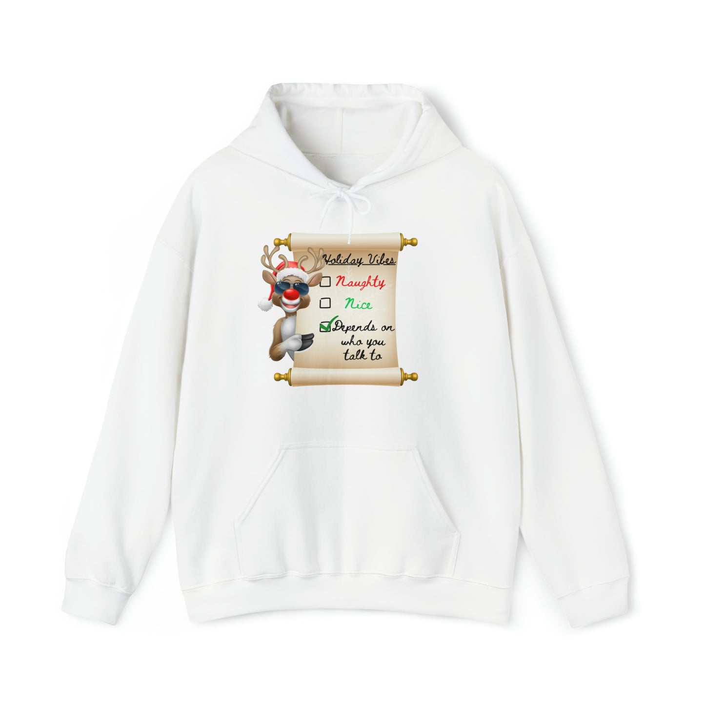 Naughty or nice Christmas Unisex Heavy Blend™ Hooded Sweatshirt