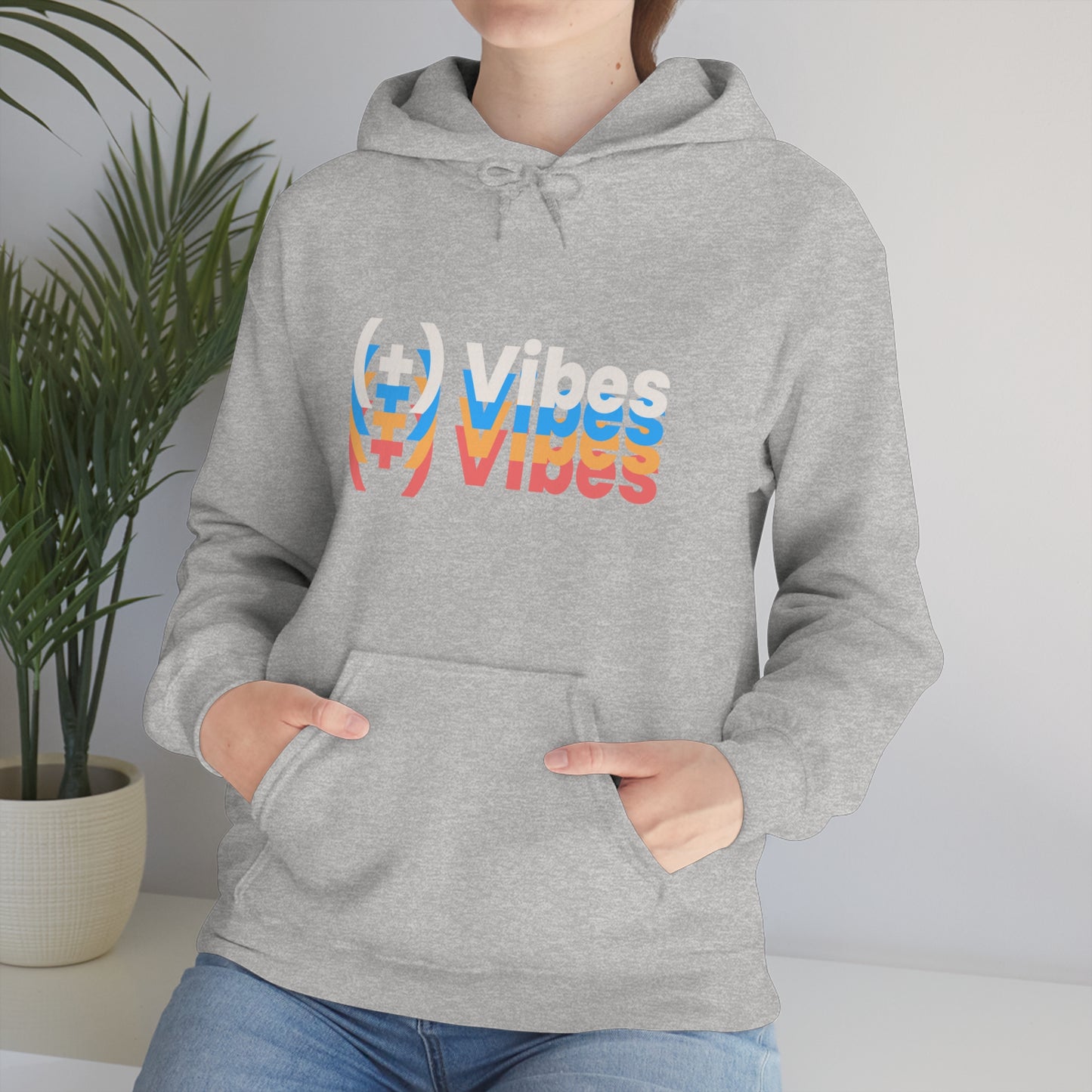 (+) VIBES!  Heavy Blend™ Hooded Sweatshirt