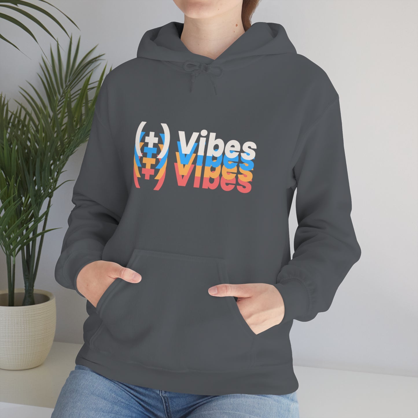 (+) VIBES!  Heavy Blend™ Hooded Sweatshirt