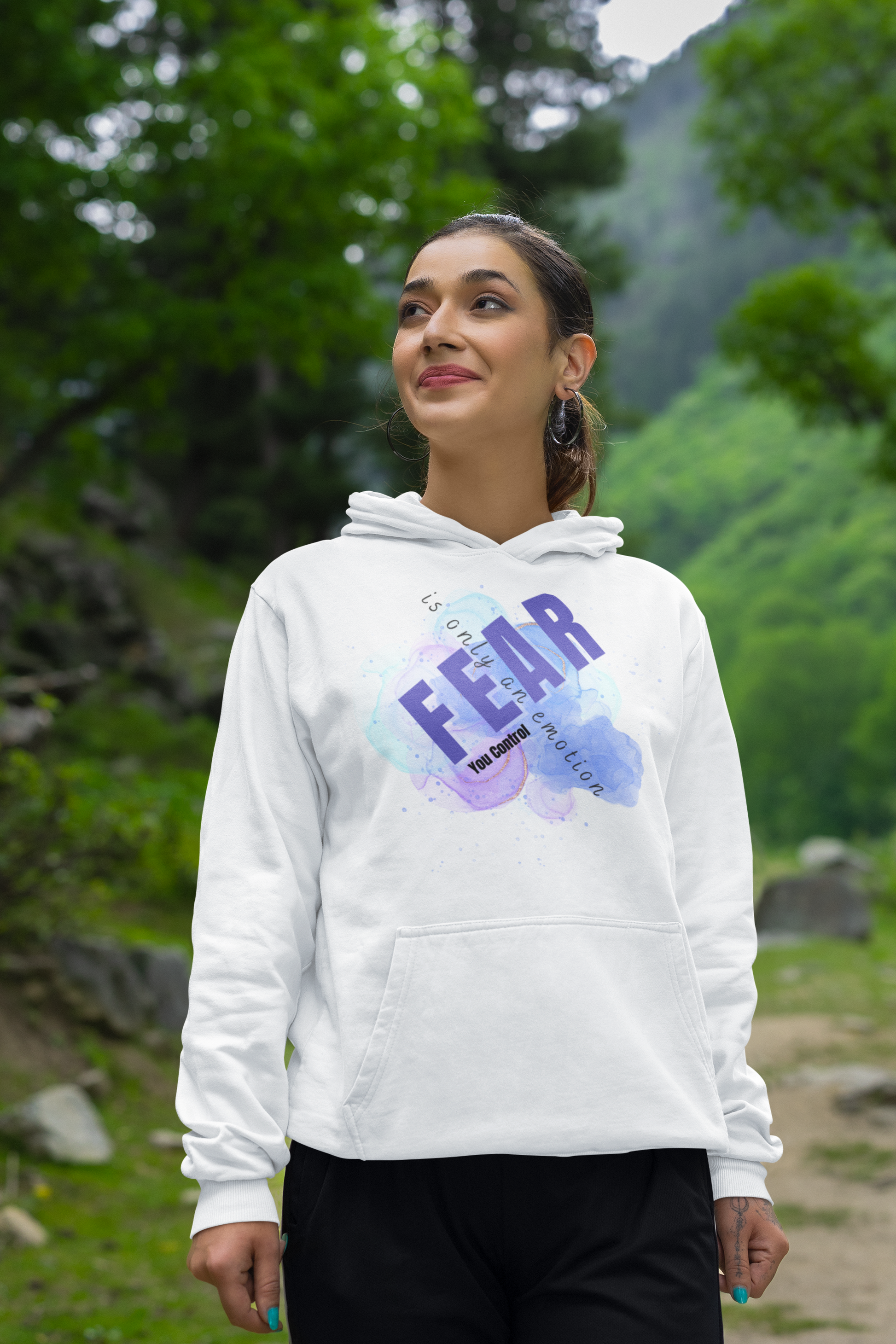 Fear is an emotion you control heavy blend hooded sweatshirt