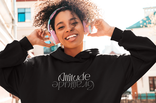 Attitude gratitude heavy blend hoodie