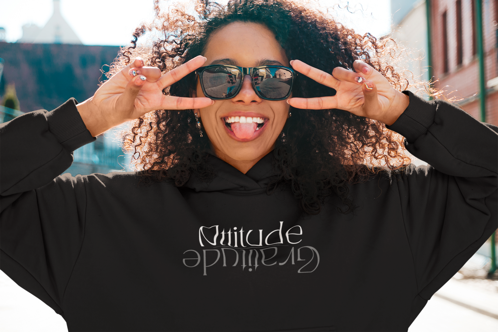 Attitude gratitude heavy blend hoodie
