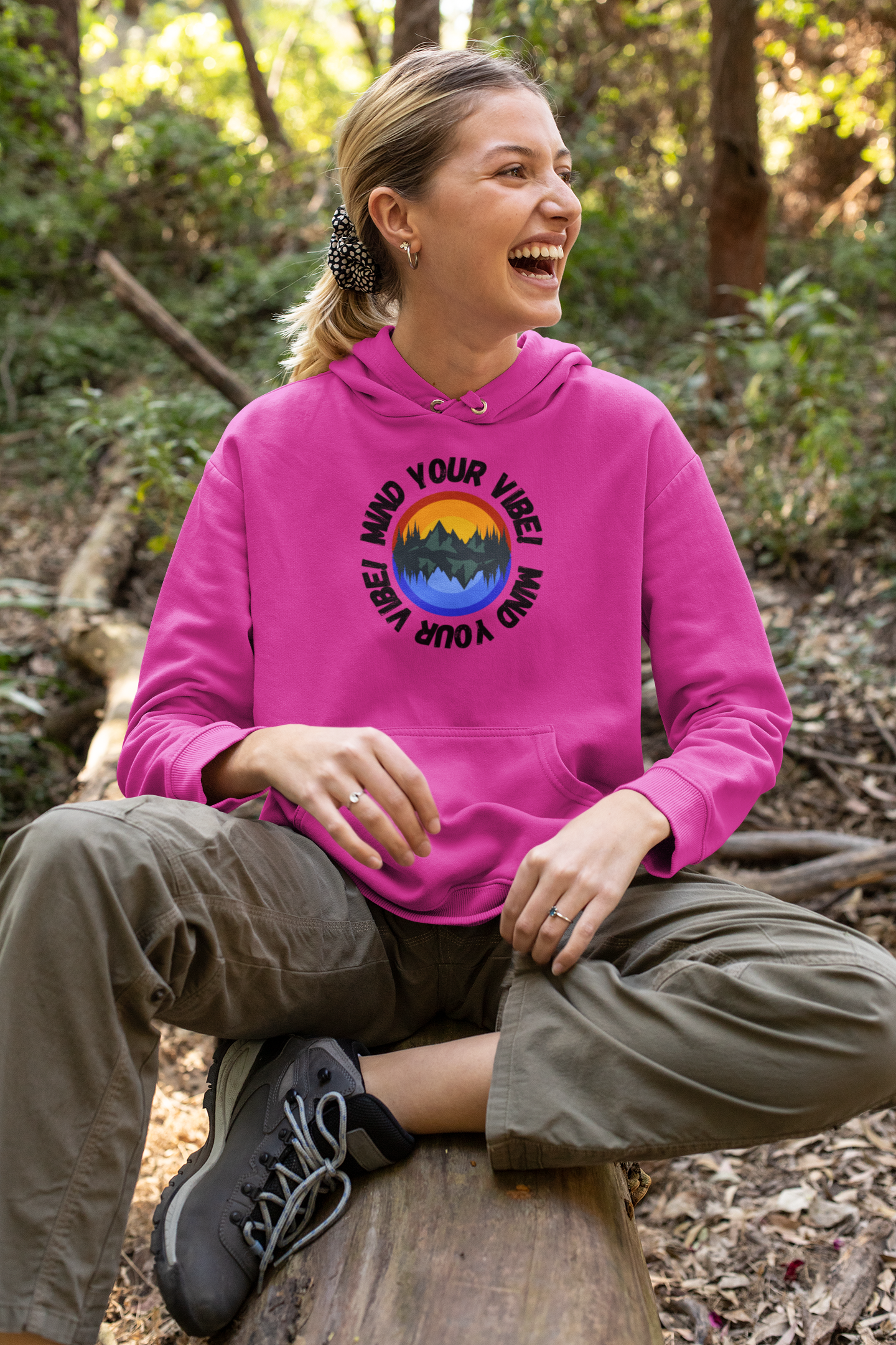 Hooded Sweatshirt - Mind Your Vibe Design