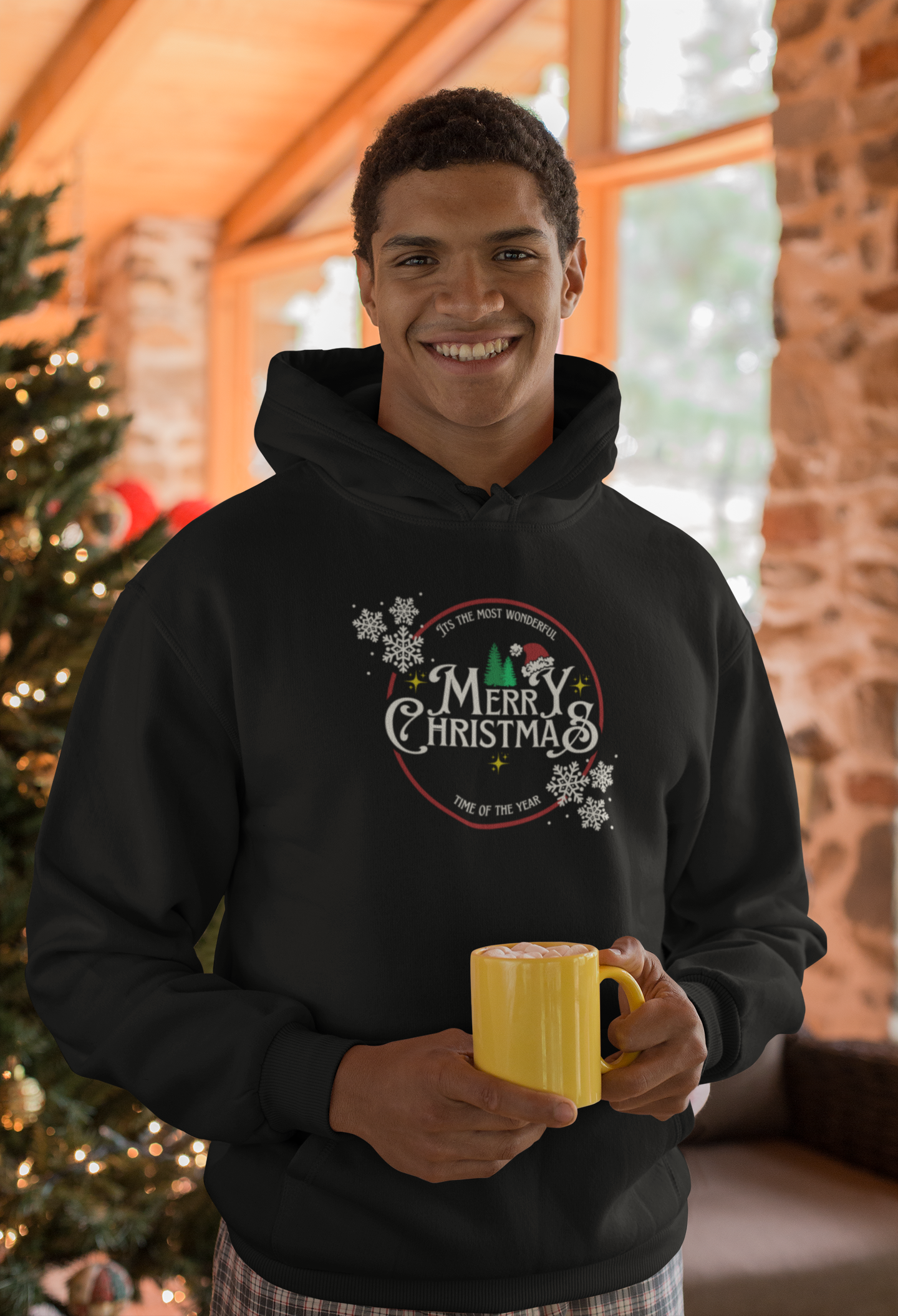Merry Christmas snowflake Unisex Heavy Blend™ Hooded Sweatshirt