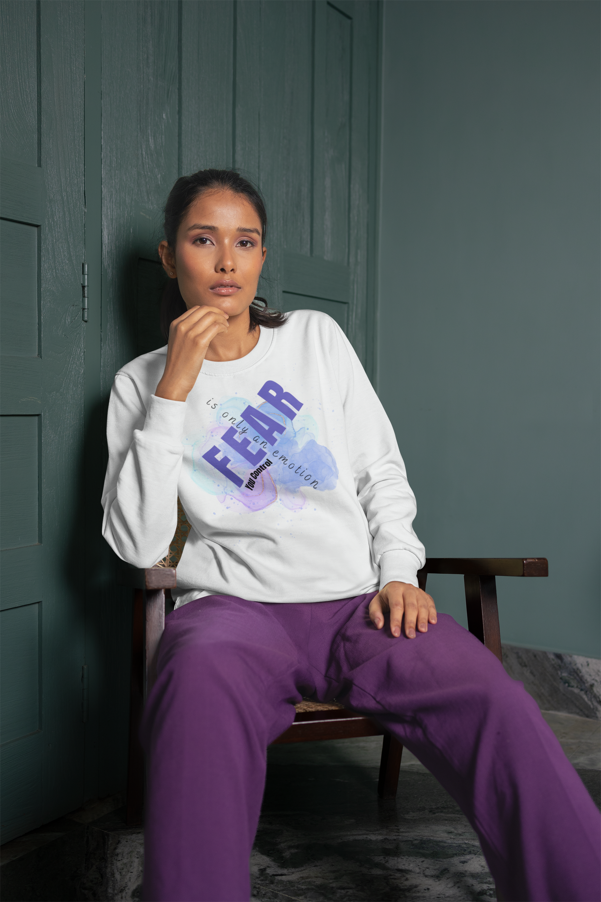 Fear is just an emotion! Unisex Heavy Blend™ Crewneck Sweatshirt